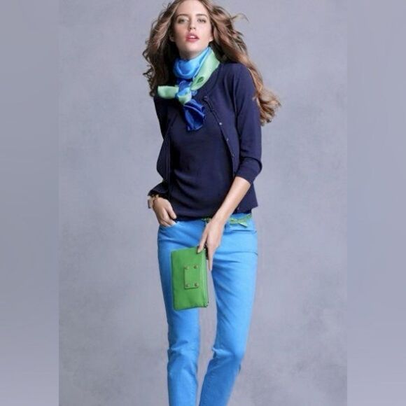 Ralph Lauren Black Label Turquoise Crystal Big Pony Cropped 888 Jean - Picture 12 of 17